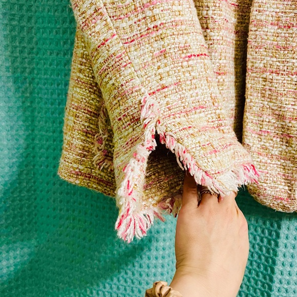 Vintage Pink Tweed George Women Jacket 16W - Picture 3 of 6